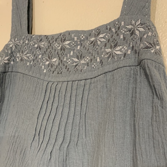 WRAP LONDON BLUE LINEN BLEND BLOUSE 4 - Picture 2 of 6